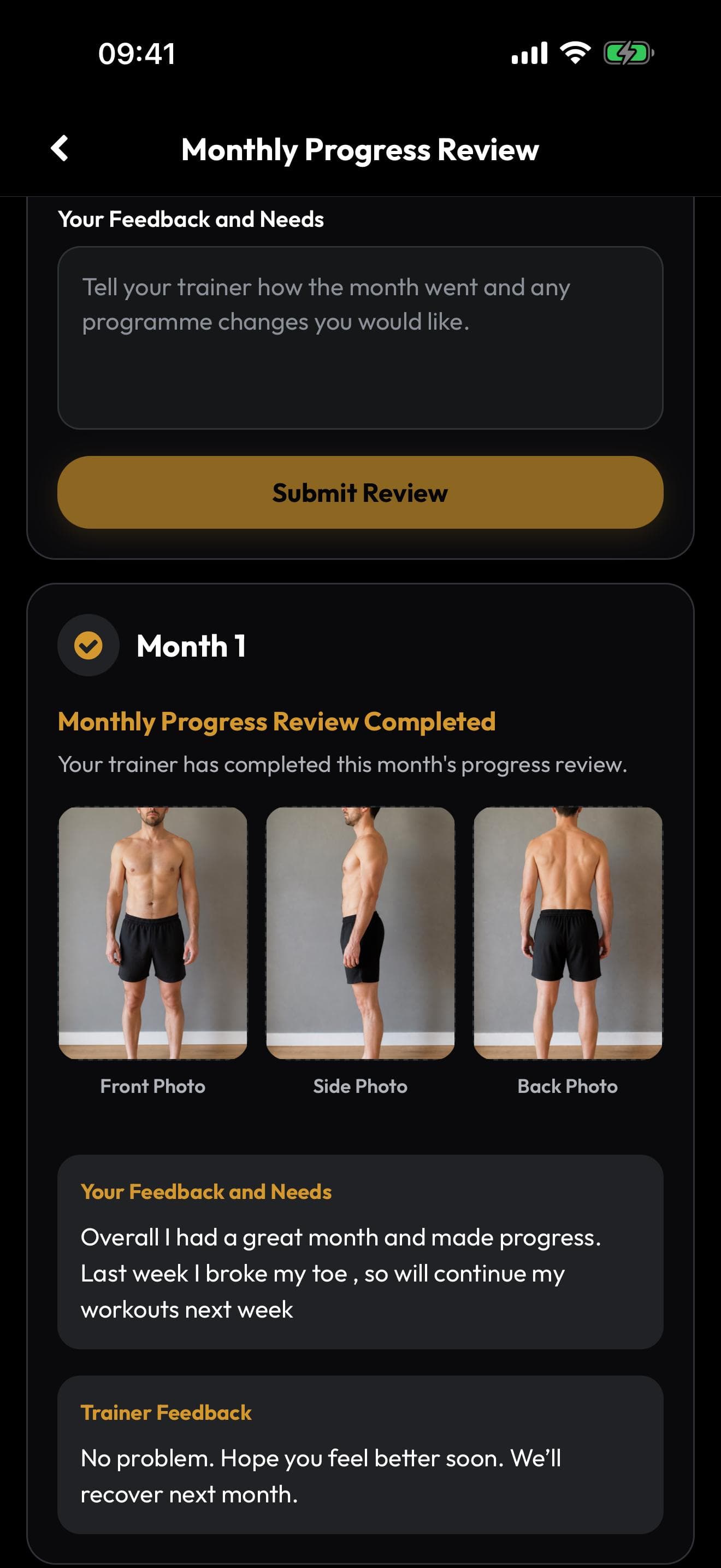 Monthly Progress Review